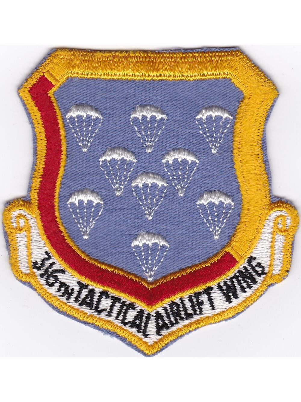 Rare Langley 1970s US Air Force 316th TAW Tactical Airlift Wing Schiffli Patch